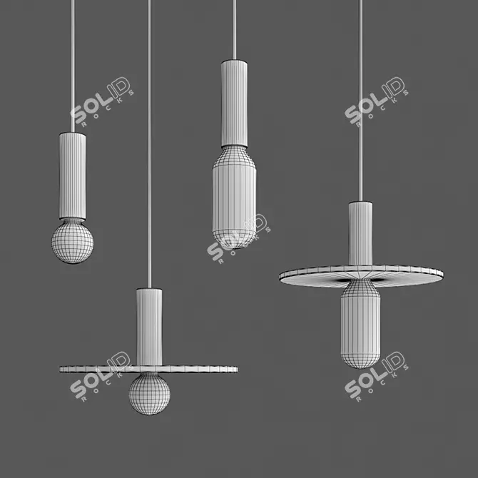 Title: Oran Handcrafted Pendant Light 3D model image 6