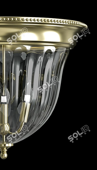 Crystal Lux Jugo PL4 Bronze/Transparente Pendant Light 3D model image 2