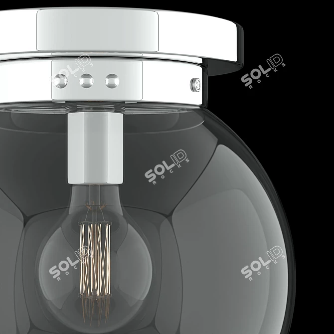 Crystal Lux Mario PL1 D200 Nickel/Transparente Pendant 3D model image 3