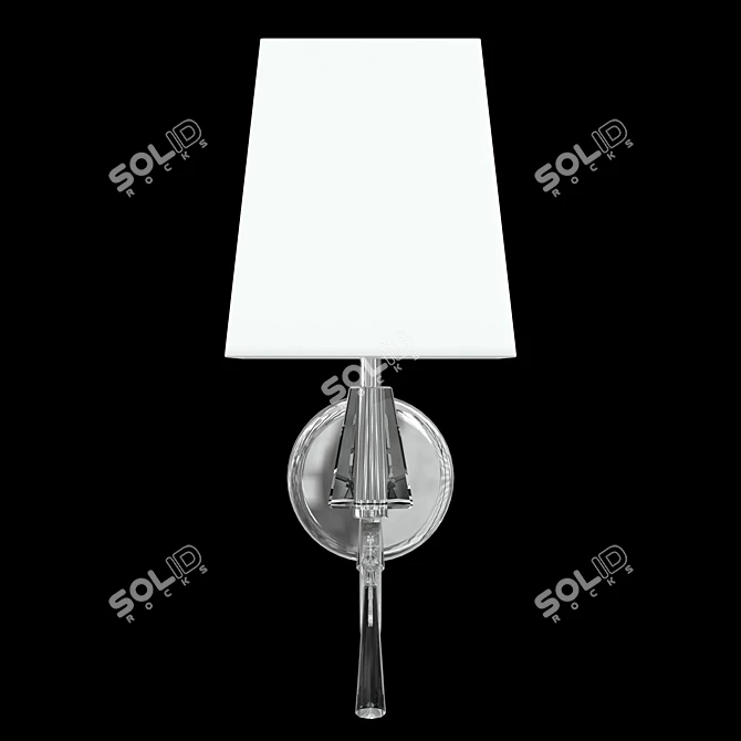 Crystal Lux Marsela AP1 Nickel: Art-Deco Style, 356x278x150mm 3D model image 2