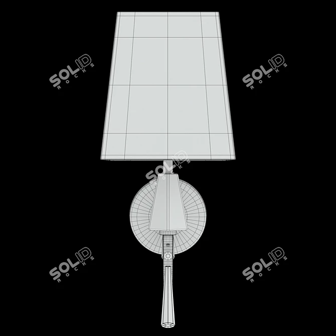 Crystal Lux Marsela AP1 Nickel: Art-Deco Style, 356x278x150mm 3D model image 4