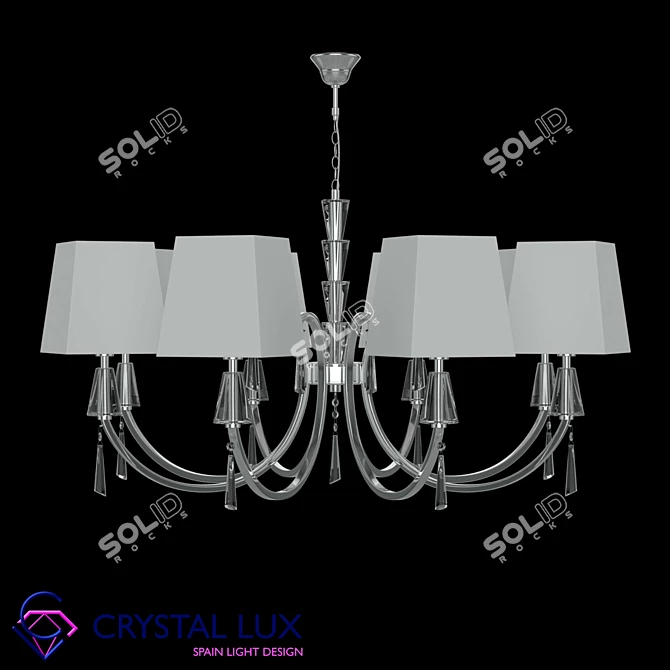 Crystal Lux Marsela SP-PL8: Elegant Art-Deco Pendant 3D model image 1