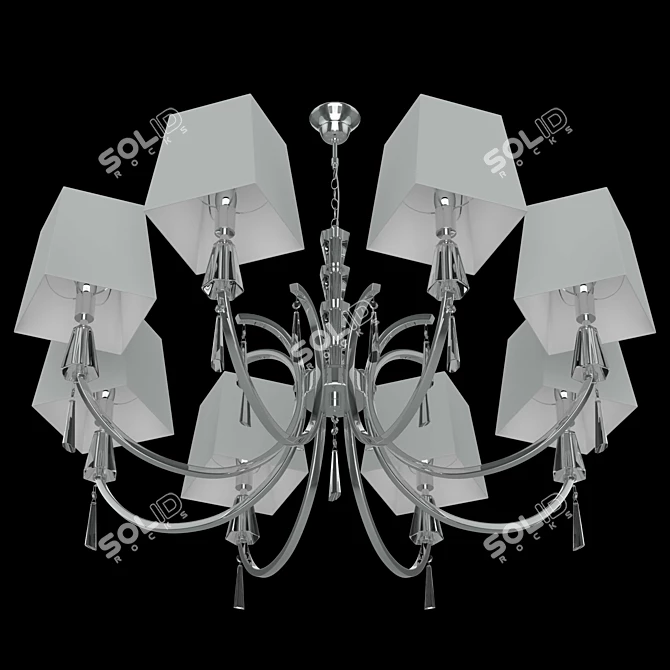 Crystal Lux Marsela SP-PL8: Elegant Art-Deco Pendant 3D model image 2