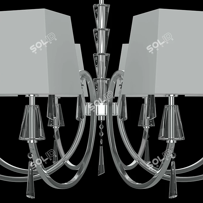 Crystal Lux Marsela SP-PL8: Elegant Art-Deco Pendant 3D model image 3