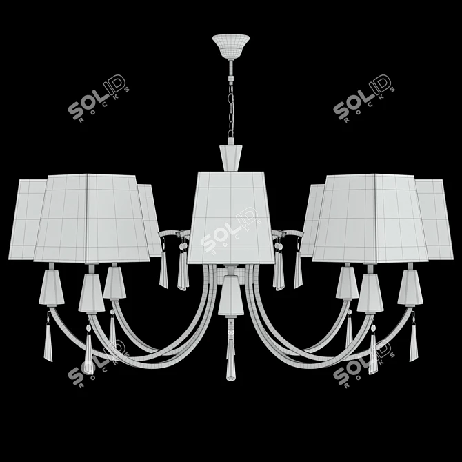 Crystal Lux Marsela SP-PL8: Elegant Art-Deco Pendant 3D model image 4