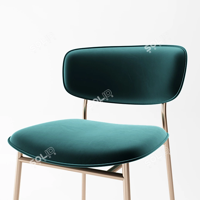 Title: Retro-inspired Calligaris Fifties Stool 3D model image 3