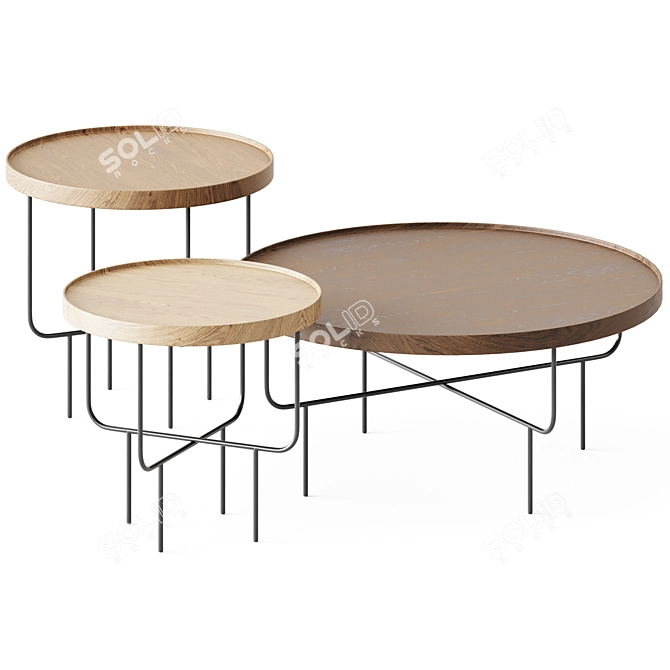 Modern Wooden Coffee Table by Blu Dot 3D model image 1