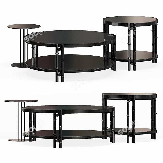 My Story Round Cocktail Table 3D model image 1