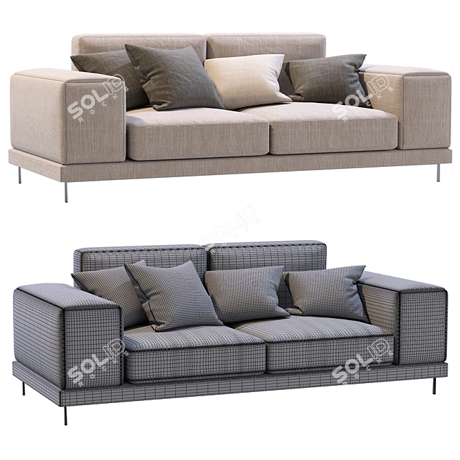 Ditre Shade 2013: Elegant Italian Sofa 3D model image 5