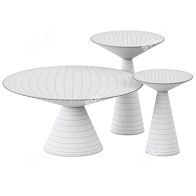 Sleek Lola Coffee Tables 3D model image 2