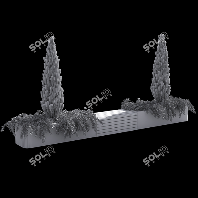 PolyCount503k: Unique Bench Design 3D model image 3