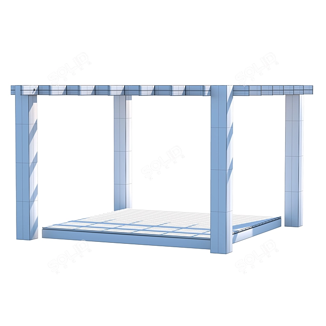 Timeless Elegance: Wooden Pergola 3D model image 2