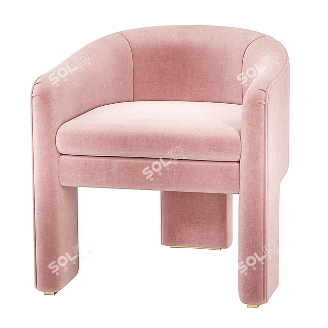 Elegant Eichholtz Pebbles Chair: Three-Legged Luxury 3D model image 1