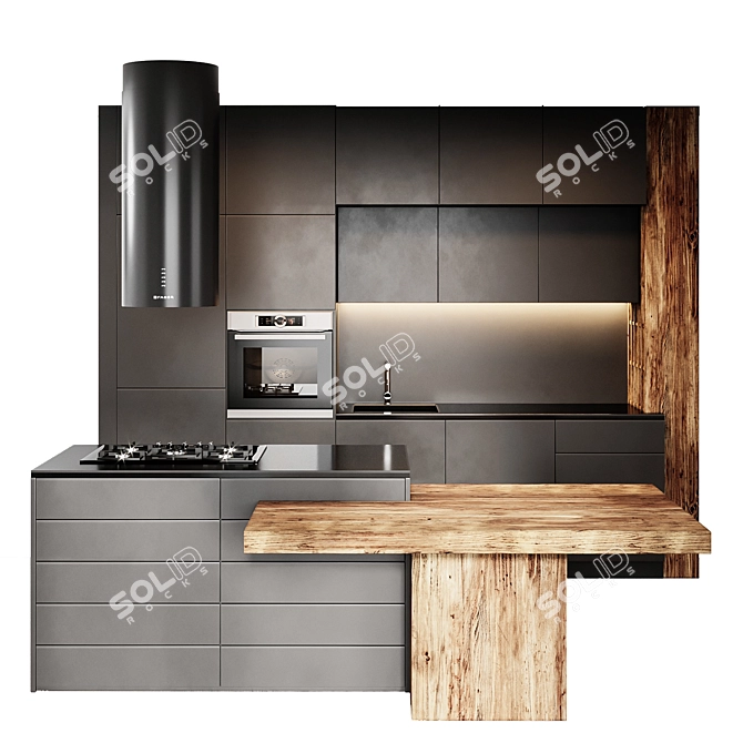 Modern Kitchen: 2015 Version 3D model image 1