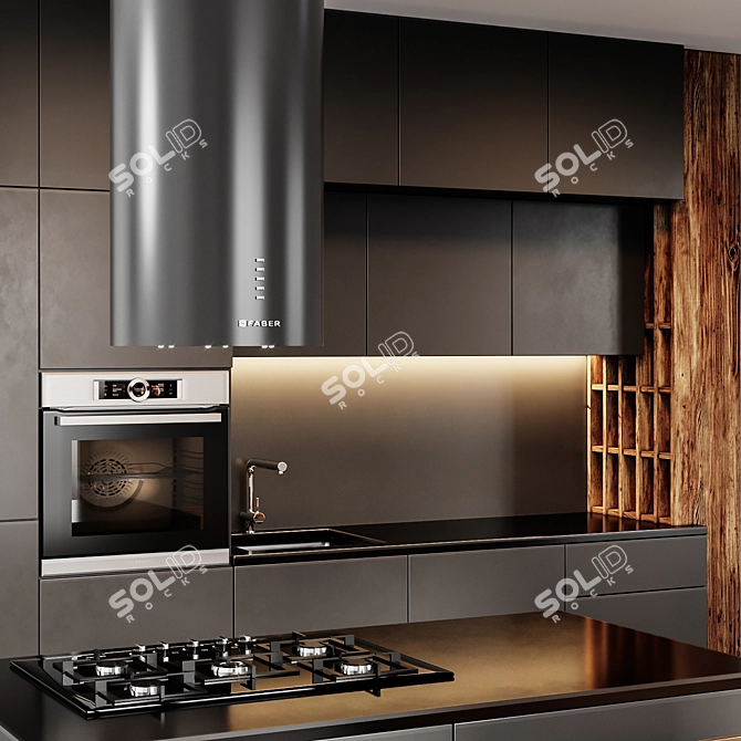 Modern Kitchen: 2015 Version 3D model image 3