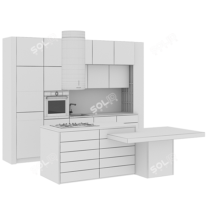 Modern Kitchen: 2015 Version 3D model image 6