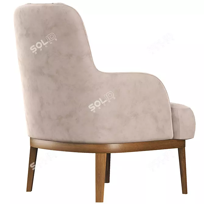 Modern Gill Arm Chair: Stylish and Comfortable 3D model image 3