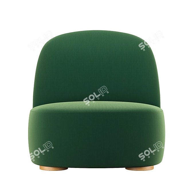 Polar Lounge Chair L: Stylish Comfort for Relaxation 3D model image 2