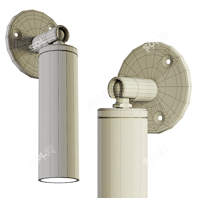 Elegant Handle Studio Art Lamp 3D model image 2