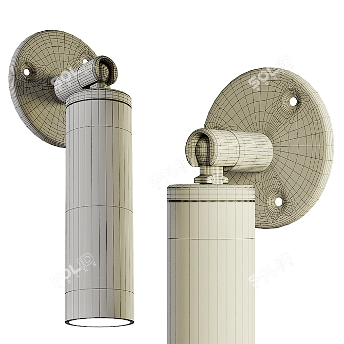 Elegant Handle Studio Art Lamp 3D model image 3