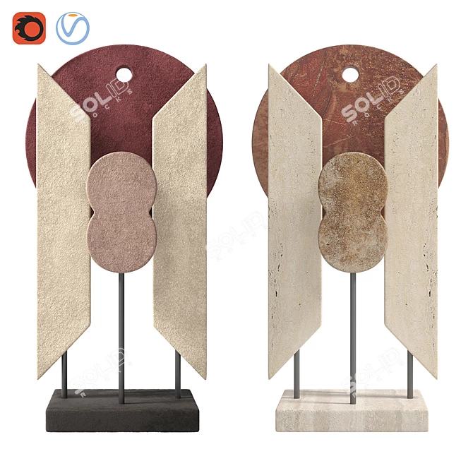 Elegant Giobagnara Tabou Sculpture 3D model image 4