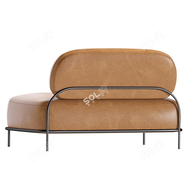 Modern Pawai Leather Sofa 3D model image 2