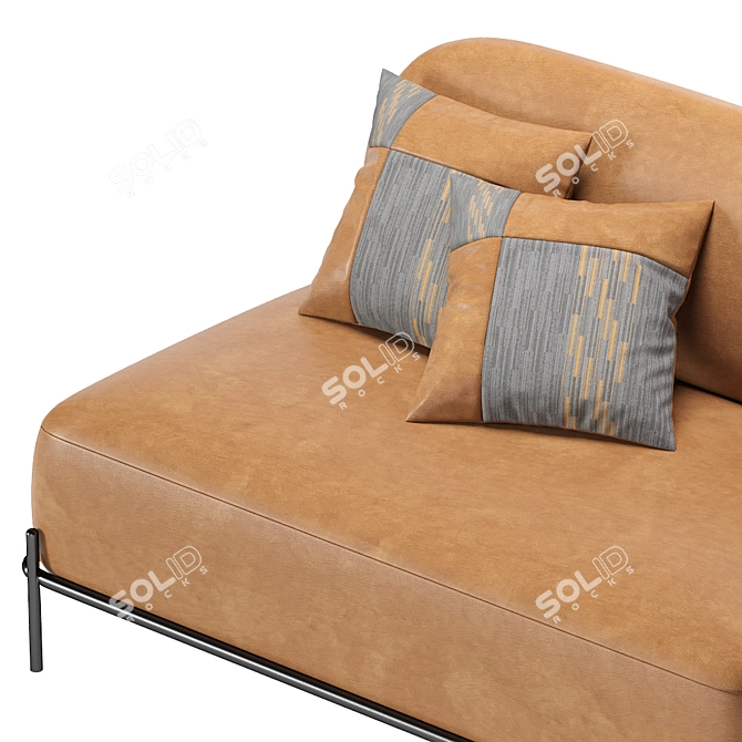 Modern Pawai Leather Sofa 3D model image 3