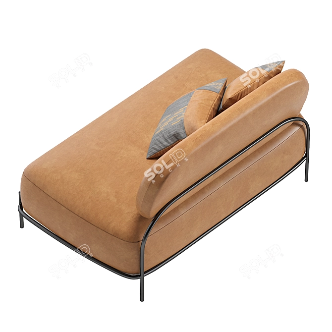 Modern Pawai Leather Sofa 3D model image 5