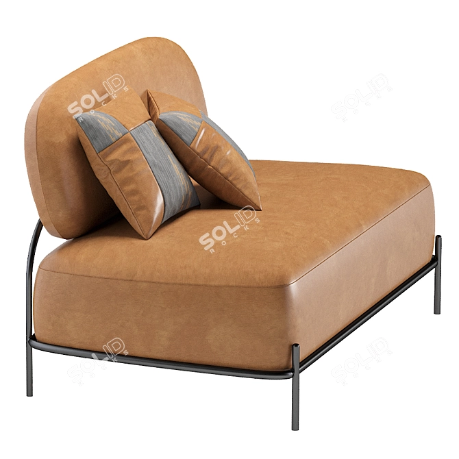 Modern Pawai Leather Sofa 3D model image 6
