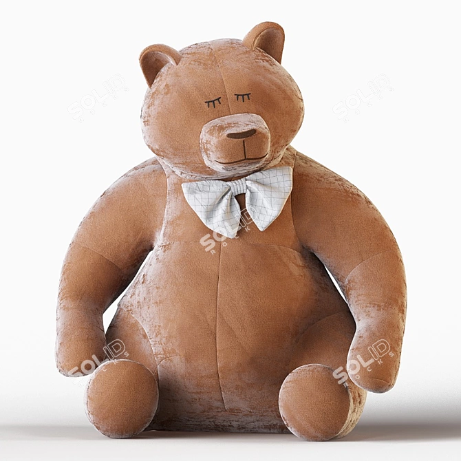 Cuddly Bear Plush Toy 3D model image 6