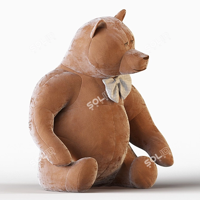 Cuddly Bear Plush Toy 3D model image 7