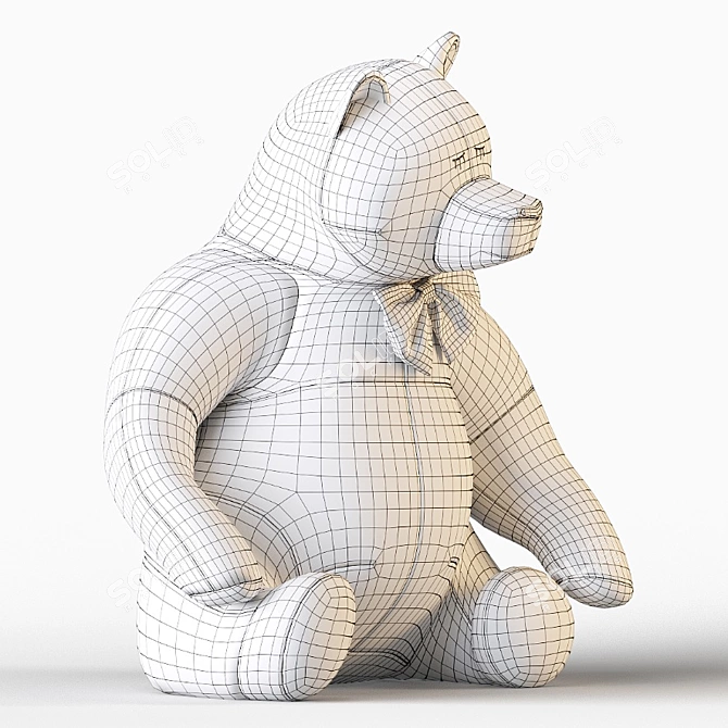 Cuddly Bear Plush Toy 3D model image 9