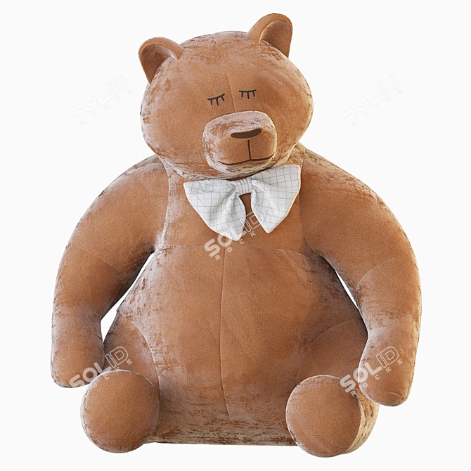 Cuddly Bear Plush Toy 3D model image 11