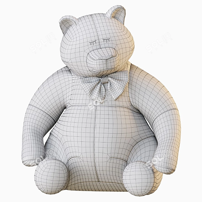 Cuddly Bear Plush Toy 3D model image 14