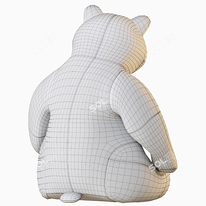 Cuddly Bear Plush Toy 3D model image 16