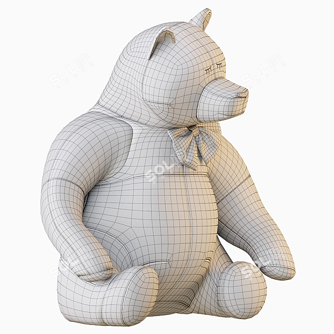 Cuddly Bear Plush Toy 3D model image 22