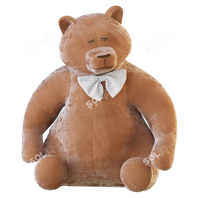 Cuddly Bear Plush Toy 3D model image 24