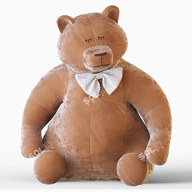 Cuddly Bear Plush Toy 3D model image 44