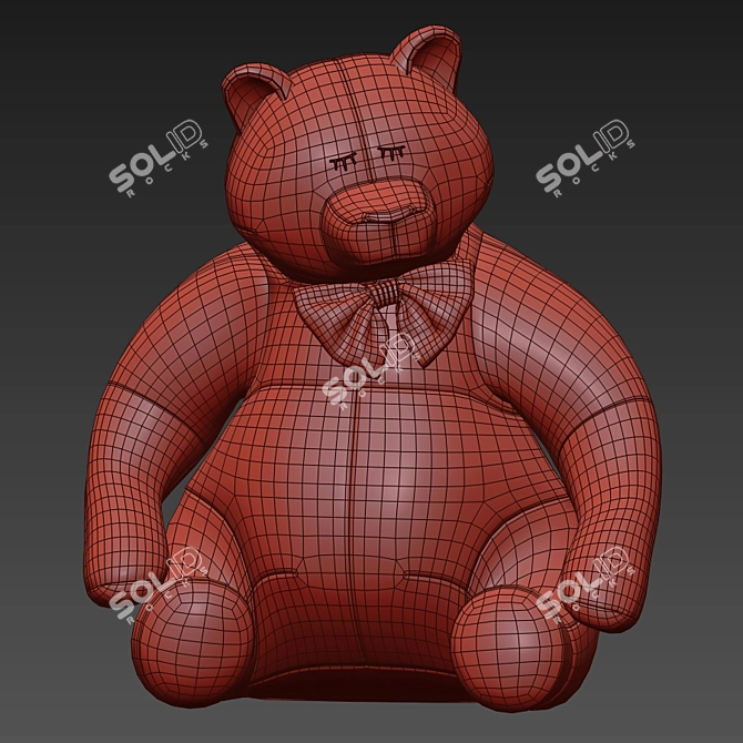 Cuddly Bear Plush Toy 3D model image 58