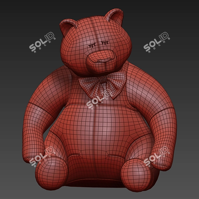 Cuddly Bear Plush Toy 3D model image 64