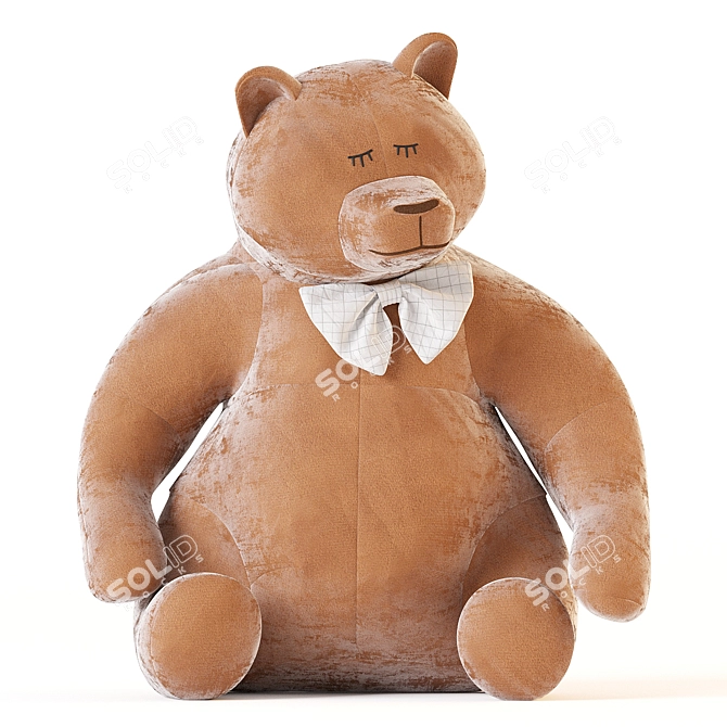 Cuddly Bear Plush Toy 3D model image 2