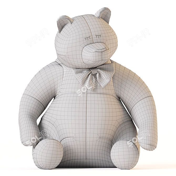 Cuddly Bear Plush Toy 3D model image 4