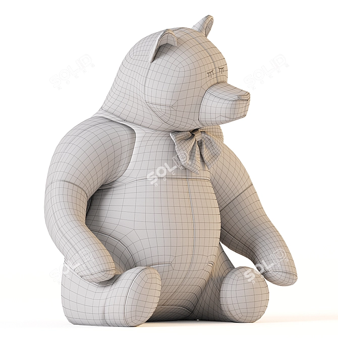 Cuddly Bear Plush Toy 3D model image 5