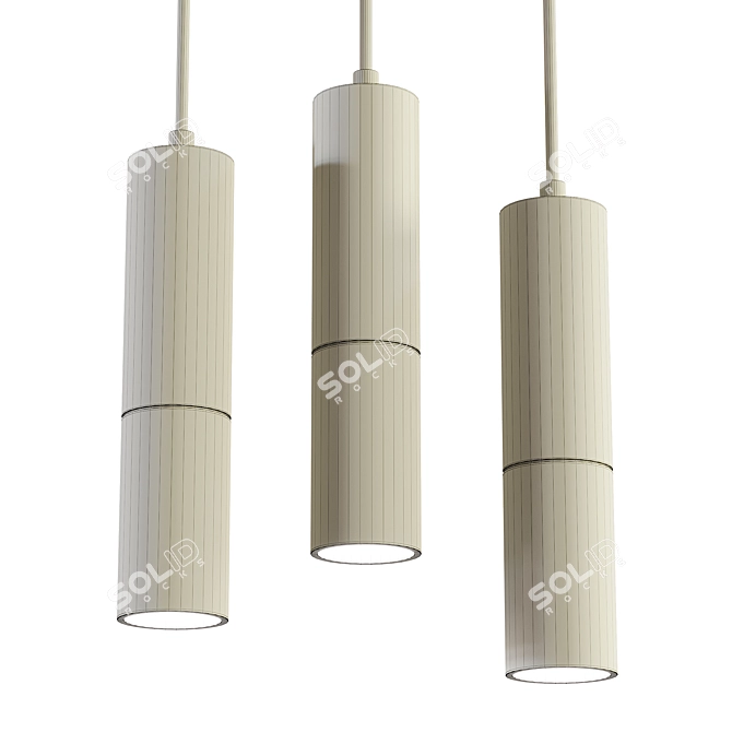 Sleek Studio Tube 01 Suspension 3D model image 2