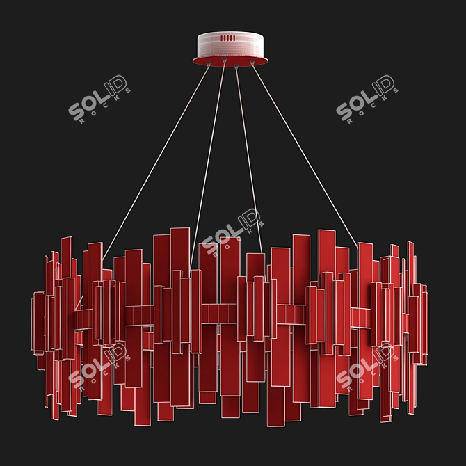 Elegant Crystal Chandelier 3D model image 2