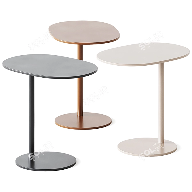 Modern Minimalist End Table 3D model image 1