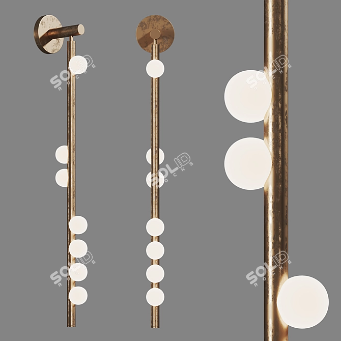 Modern Wall Lamp: Drop System DSS.07.01 3D model image 1