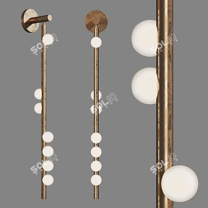 Modern Wall Lamp: Drop System DSS.07.01 3D model image 4