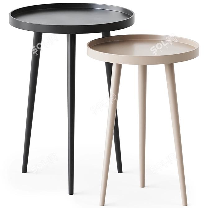 Stylish Nesting Tables by Bernhardt 3D model image 1