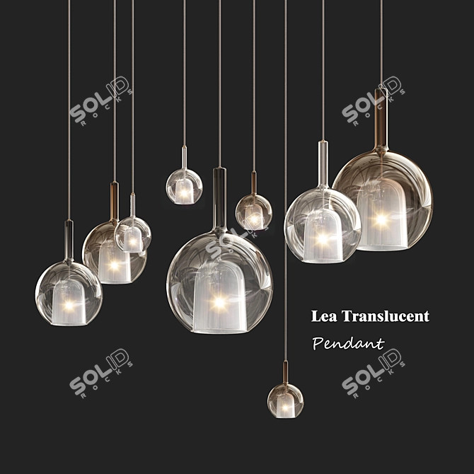 Ethereal Glow Pendant 3D model image 1